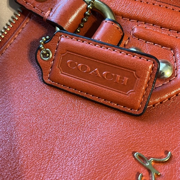 Coach Leather Ashley Burnt Orange convertible Bag W/ Hang tag EUC - Picture 12 of 14